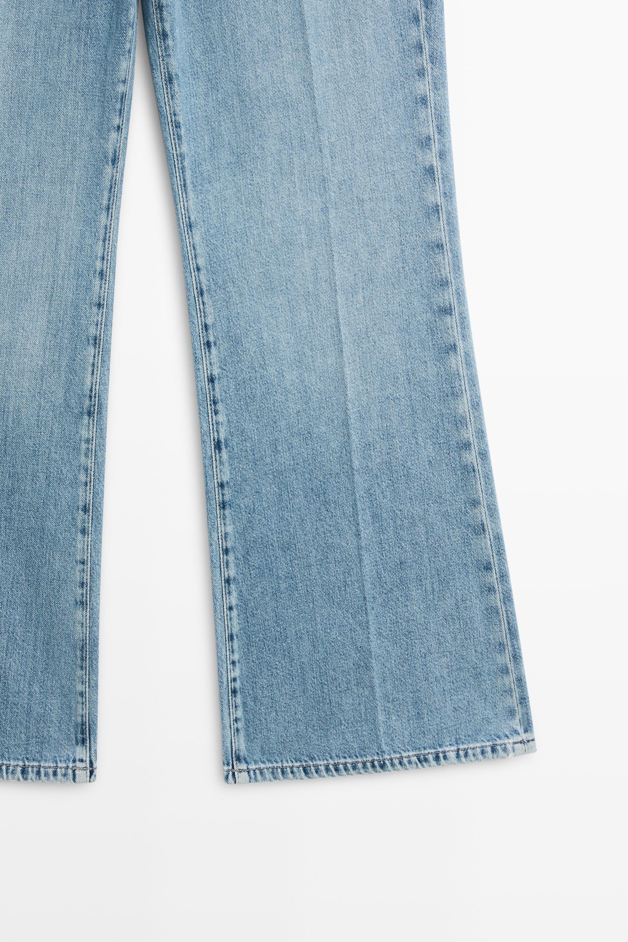 High-waist cropped flare jeans